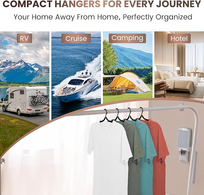 20 Pack Foldable Travel Hangers - Image 5