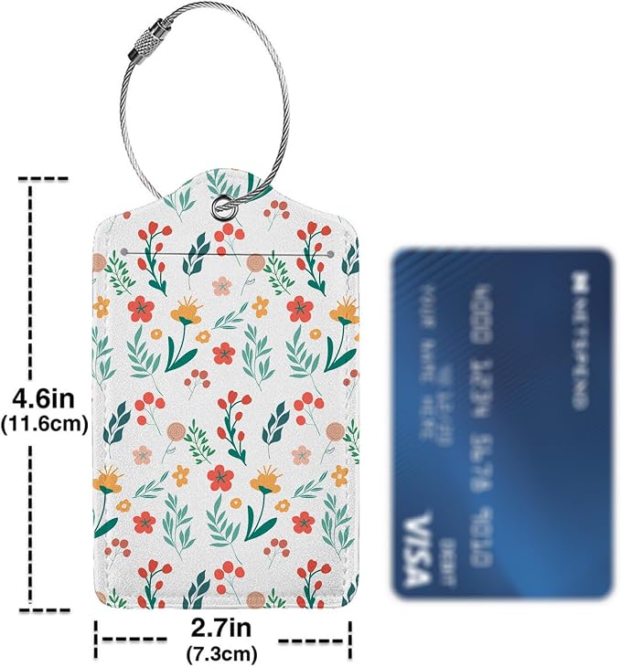 Floral Pattern Luggage Tag Personalized Luggage Tags - Image 4