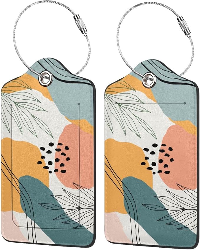 Fun Luggage Tags for Suitcases Leather Name Tag for Luggage Cute Travel Baggage by DONGPANCHN