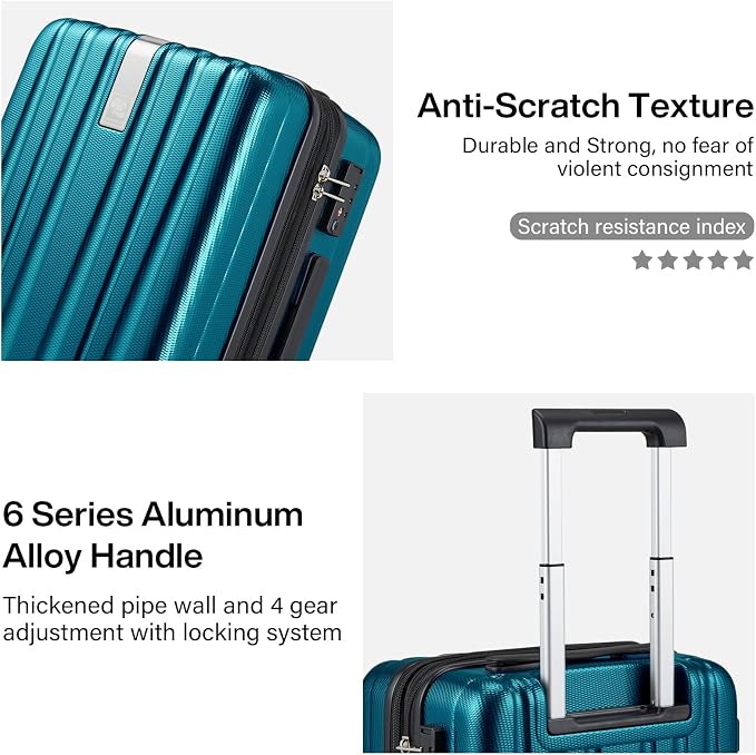 Hanke Expandable Hard Shell Luggage Sets 2 piece Carry on Luggage - Image 6