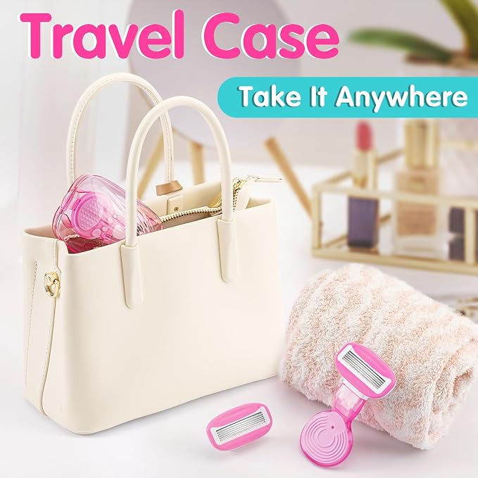 DreamGenius Travel Razors for Women, Travel Size Toiletries Include 1 Handle - Image 5
