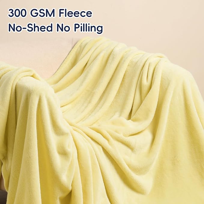 PHF Ultra Soft Fleece Blanket Twin Size, No Shed No Pilling Luxury Plush Cozy - Image 3