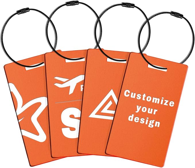4PCS Personalized Luggage Tags for Travel Durable Aluminium Luggage Tags for by comfortez
