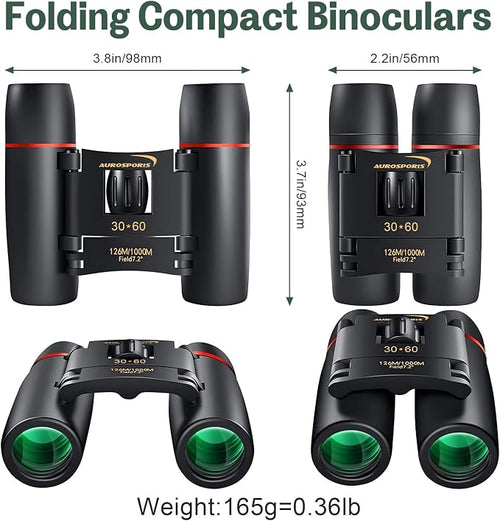 30X60 Small Binoculars for Adults Folding Bird Watching - Image 2