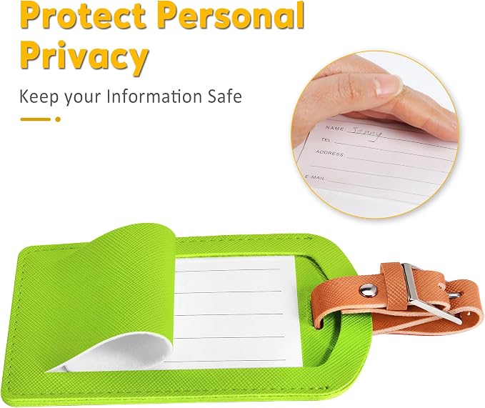 3 Pack Luggage Tags for Suitcases, TSA Approved Bag Tags, Baggage Tags - Image 3
