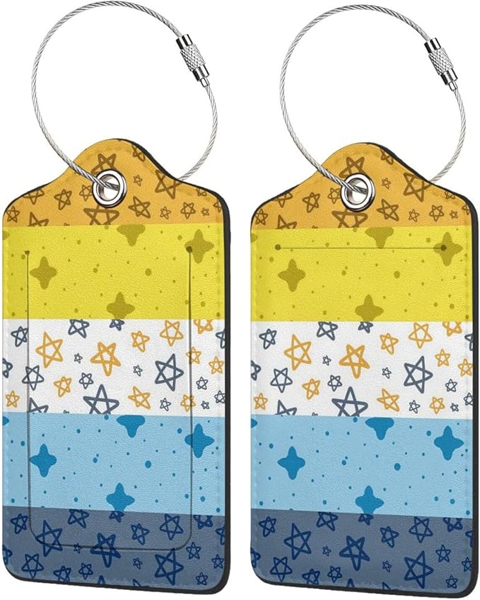 Fun Luggage Tags for Suitcases Leather Name Tag for Luggage Cute Travel Baggage by DONGPANCHN