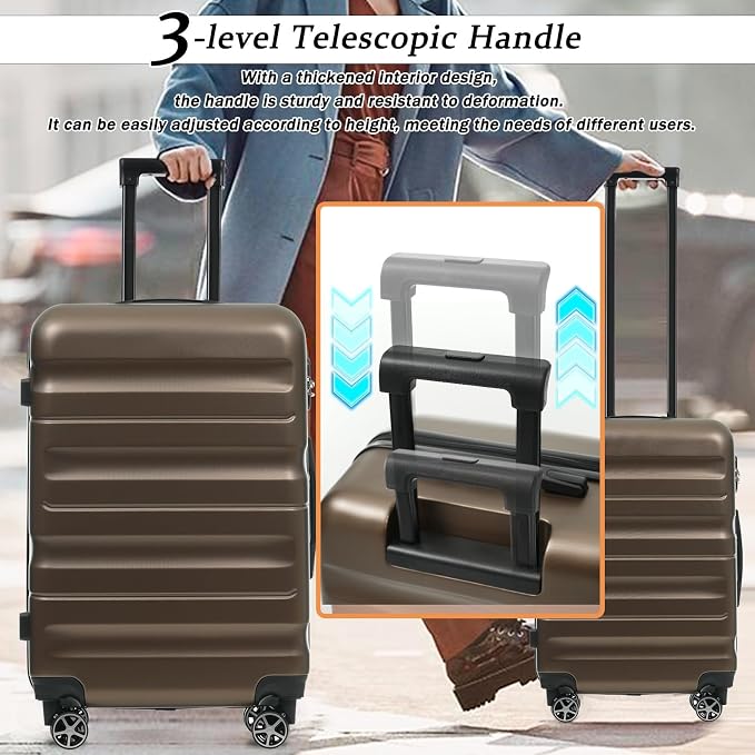 Merax 24 Inch Luggage Set Hardshell ABS Suitcase - Image 6