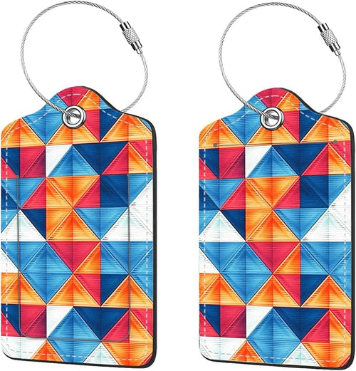 2 Pcs Luggage Tags for Suitcases, PU Leather Cruise Ship Luggage Tags by Anikathy