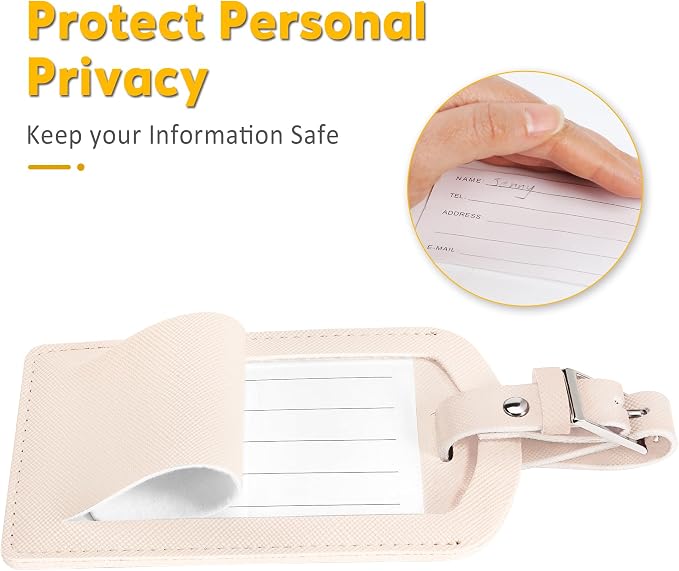 3 Pack Luggage Tags for Suitcases, TSA Approved Bag Tags, Baggage Tags - Image 3