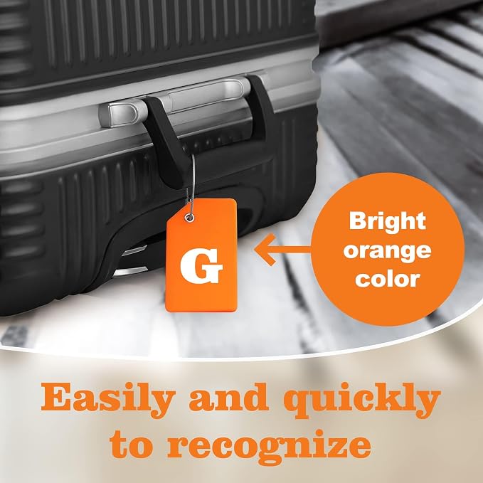 8 Pcs Luggage Tags for Suitcases, 26 Initial Letter Travel Luggage Baggage - Image 5