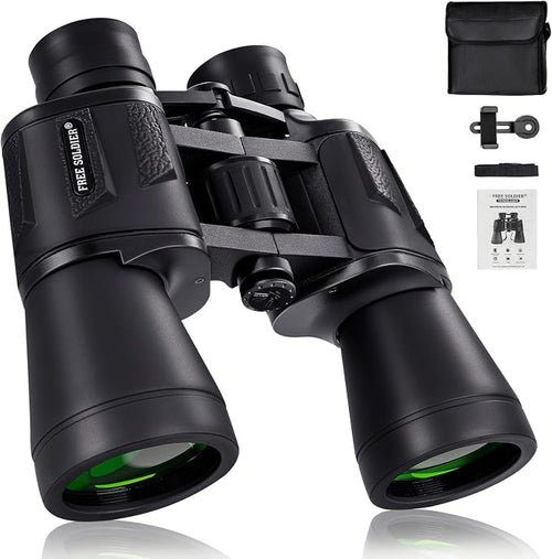 20x50 High Power Binoculars for Bird Watching 28mm Large Eyepiece Life by FREESOLDIER