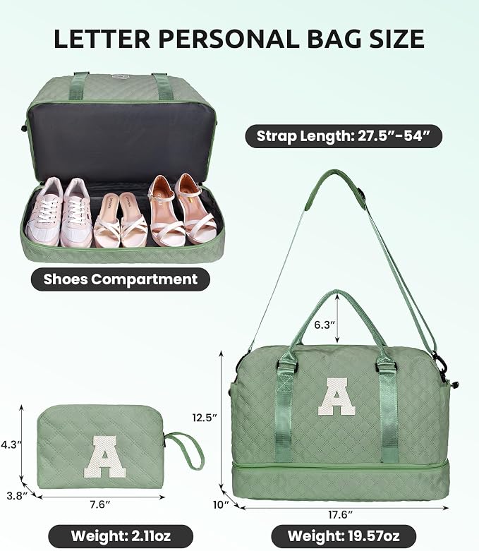 Gifts For Teacher Women-Initial Girl Travel Bag - Image 7