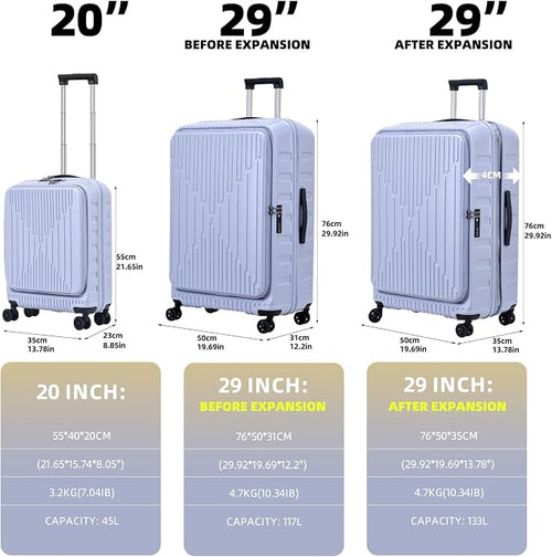 2 Pieces 20/29 Luggage Sets, 20 Inch Cabin Luggage - Image 2