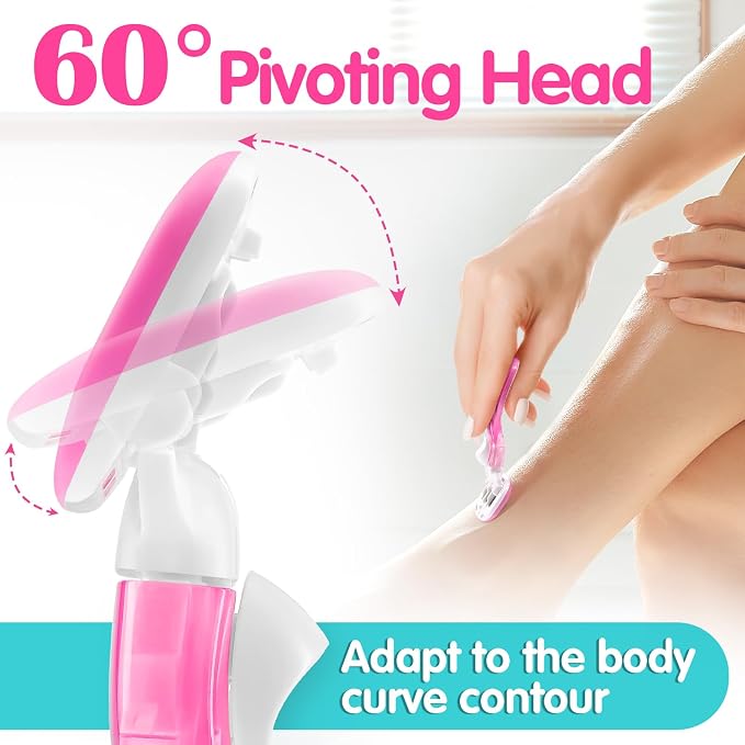 DreamGenius Travel Razors for Women Include 1 Handle and 5 Cartridges, Extra - Image 3