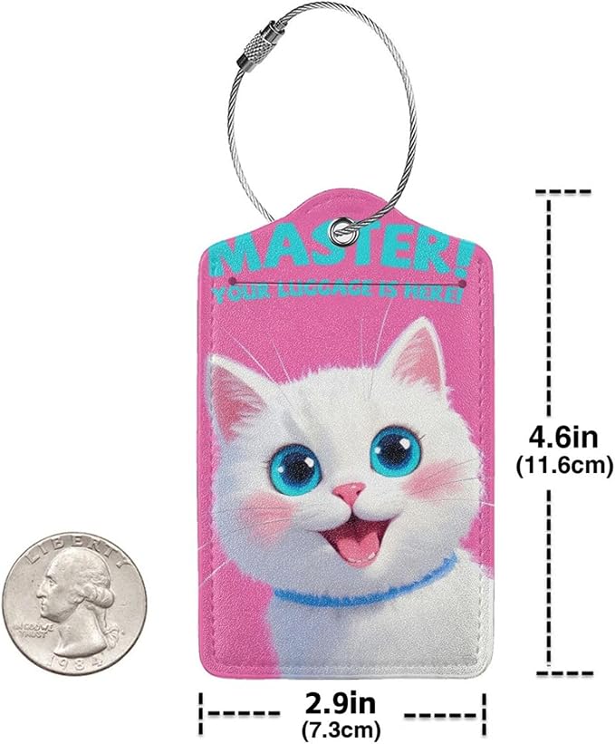 Fun Luggage Tags for Suitcases Leather Name Tag for Luggage Cute Travel Baggage - Image 2
