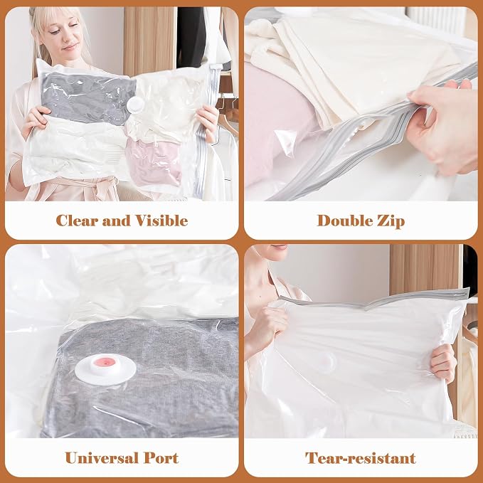 Vacuum Seal Bags for Clothing, 20 Pack Vacuum Storage Bags - Image 7