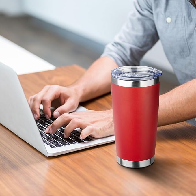 20oz Tumbler with Straw and Brush, Stainless Steel Vacuum Insulated tumbler - Image 6