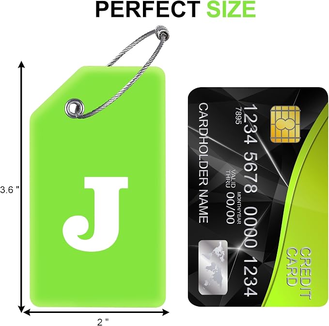 8 Pcs Luggage Tags for Suitcases, 26 Initial Letter Travel Luggage Baggage - Image 4