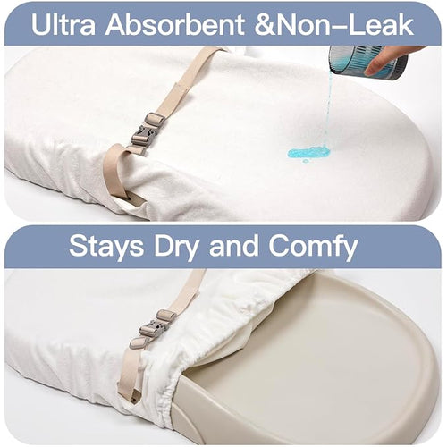 2-Pack Waterproof Changing Pad Covers-Soft Baby Nursery Diaper Changing Pad - Image 2