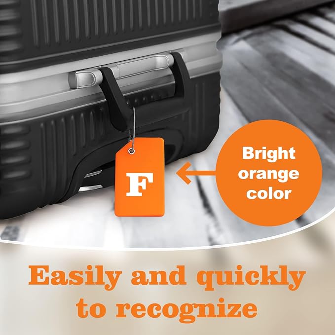 8 Pcs Luggage Tags for Suitcases, 26 Initial Letter Travel Luggage Baggage - Image 5
