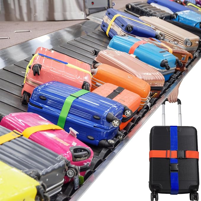 2Pcs Luggage Straps for Suitcase Travel Accessories TSA Approved, 80In Long - Image 4