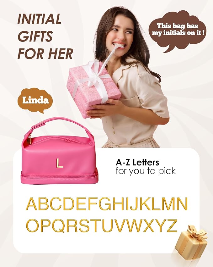 Gifts for Women 50s, Personalized Makeup Bag - Image 2