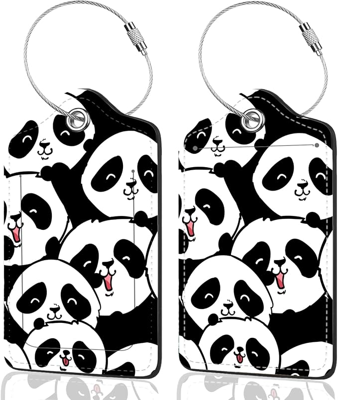2Pack Luggage Tags for Suitcases, Cute Unique Pu Leather Cruise Luggage Tag by Unknown