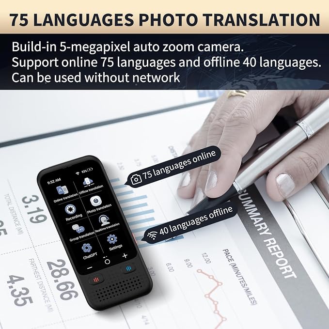 Language Translator Device No WiFi Needed, Upgraded Ai ChatGpt Translator - Image 4