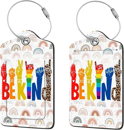 2 Pcs Luggage Tags for Suitcases, PU Leather Cruise Ship Luggage Tags by Anikathy