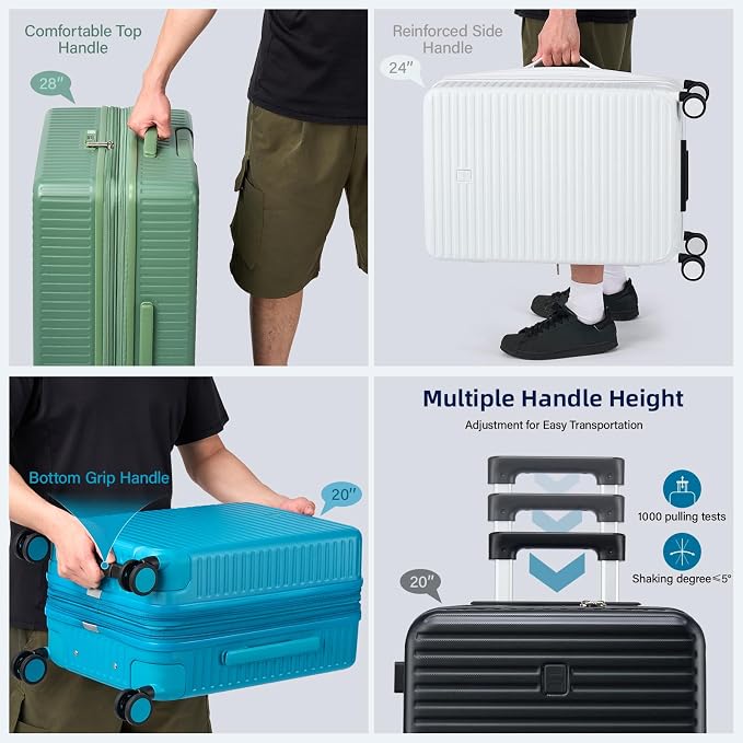 Hard Shell 20 Inch Carry on Luggage Expandable Travel Luggage, TSA Approved - Image 8