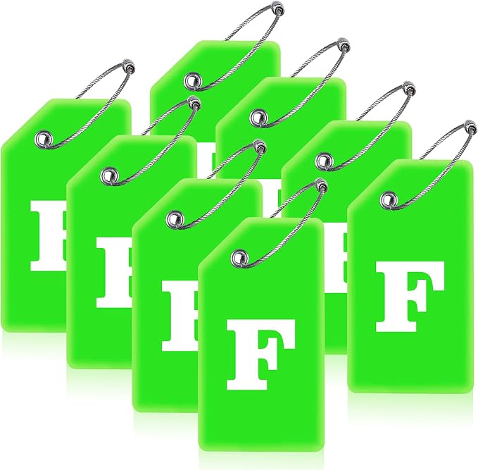 8 Pcs Luggage Tags for Suitcases, 26 Initial Letter Travel Luggage Baggage by Gostwo