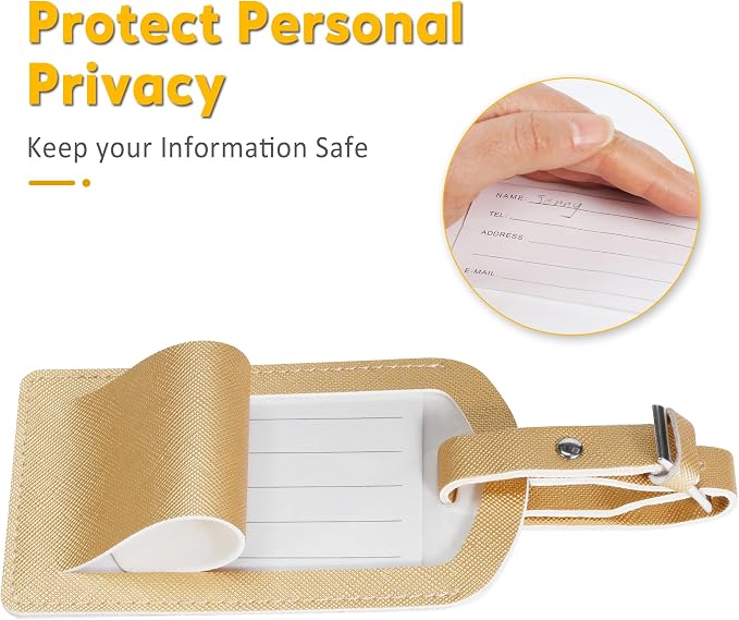 3 Pack Luggage Tags for Suitcases, TSA Approved Bag Tags, Baggage Tags - Image 3