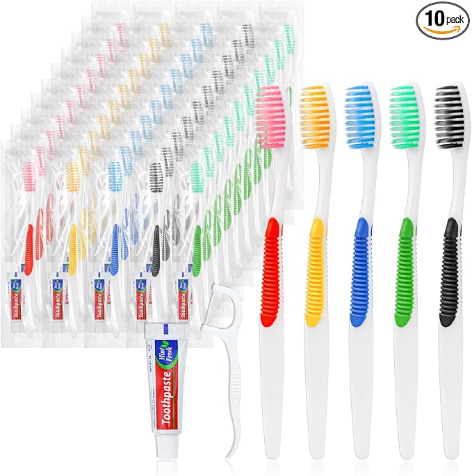 Disposable Toothbrushes with Toothpaste and Floss by HAIFOTRVA