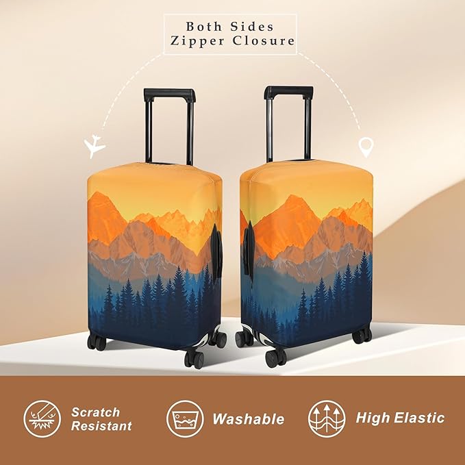 Explore Land Travel Luggage Cover Suitcase Protector Fits 23-26 Inch Case - Image 2