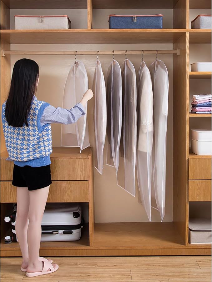 Garment Bags for Hanging Clothes Breathable Suit Bag Covers - Image 4
