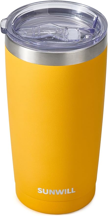 SUNWILL Travel Coffee Tumbler 20 oz, Insulated Mug by SUNWILL