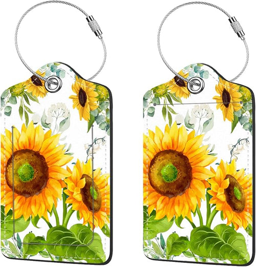 2 Pcs Luggage Tags for Suitcases, PU Leather Cruise Ship Luggage Tags by Anikathy