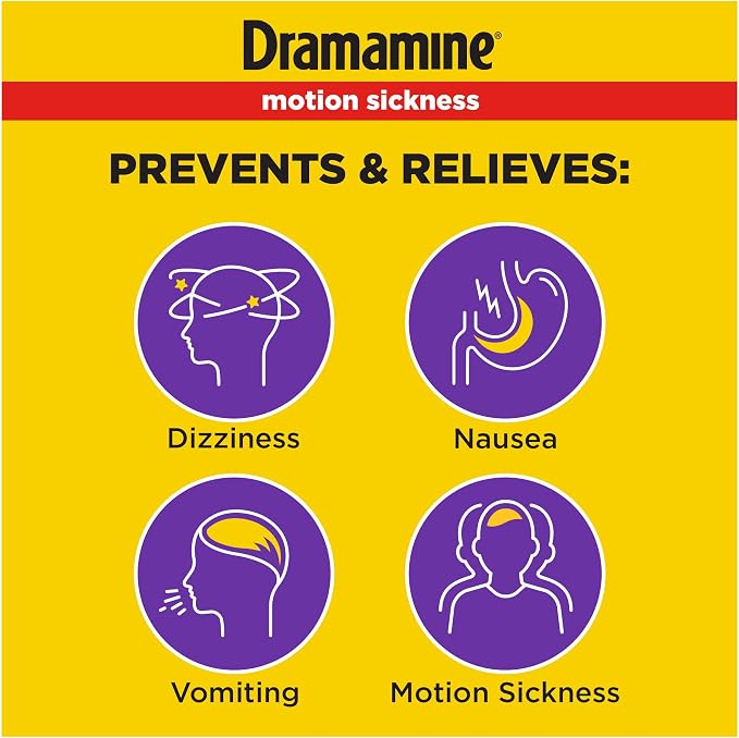 Dramamine Chewable Less Drowsy, Motion Sickness Relief, Raspberry Cream Flavor - Image 3
