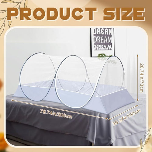 2 Pcs Large Pop up Mosquito Tent Nets Portable Foldable Mosquito Nets - Image 2