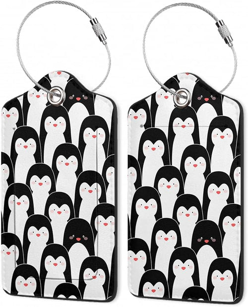 2Pcs Luggage Tag for Suitcase Penguin Animals Cute Luggage Tag by Gearsly