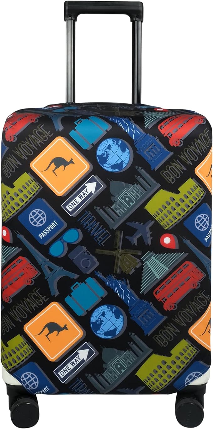 Explore Land Travel Luggage Cover Suitcase Protector Fits 23-26 Inch Case by ExploreLand