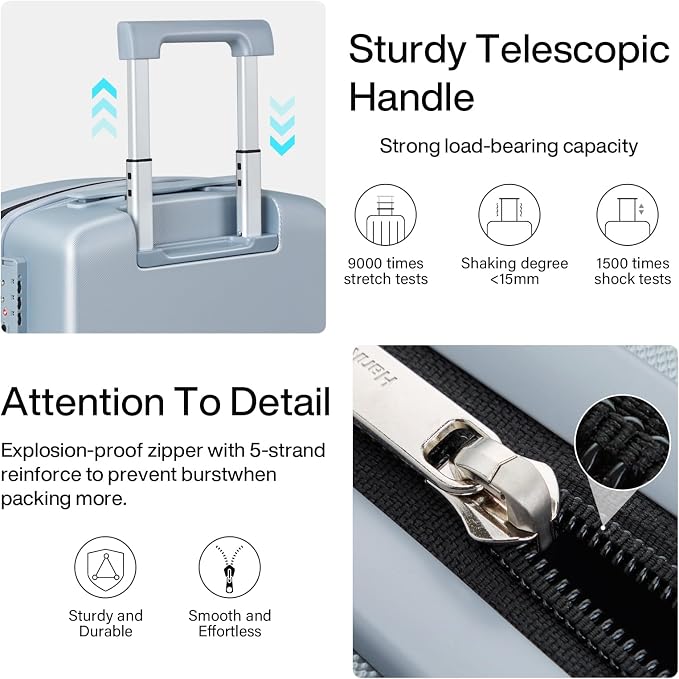 Hanke 20 Inch Hard Shell Suitcases - Image 5