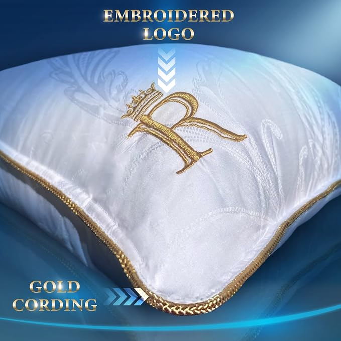 Royal Therapy Pillows King Size Set of 2, Down Alternative Bed Pillows - Image 5