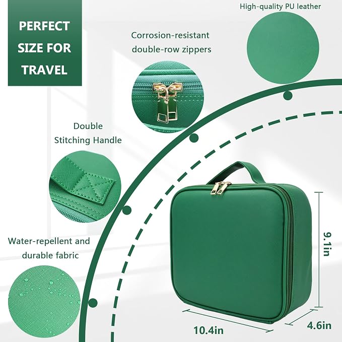 Travel Makeup Bag, with Mirror 3 Color Setting and Detachable 10x Magnifying - Image 3
