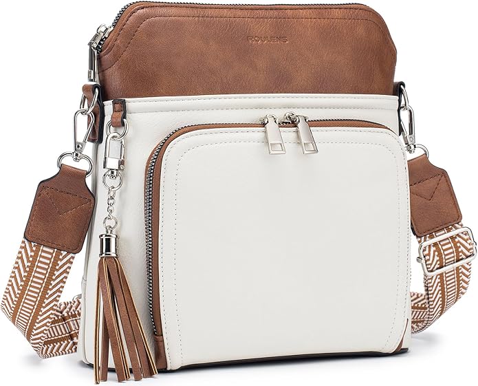 Crossbody Purse for Women, Lightweight Medium Crossbody Bag Soft Leather by Roulens