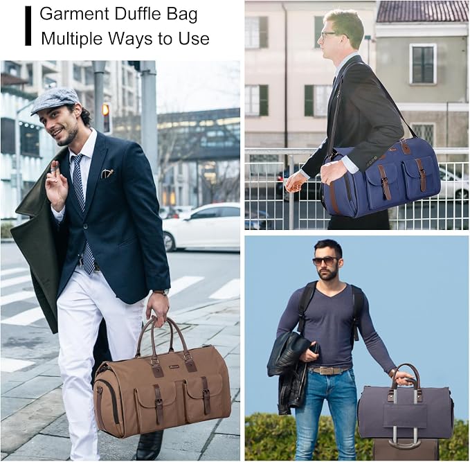 Modoker Garment Convertible Weekender Bag, Carry on Canvas Garment Duffle Bag - Image 7