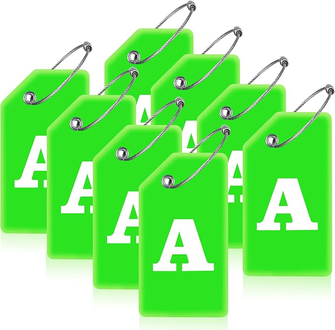 8 Pcs Luggage Tags for Suitcases, 26 Initial Letter Travel Luggage Baggage by Gostwo