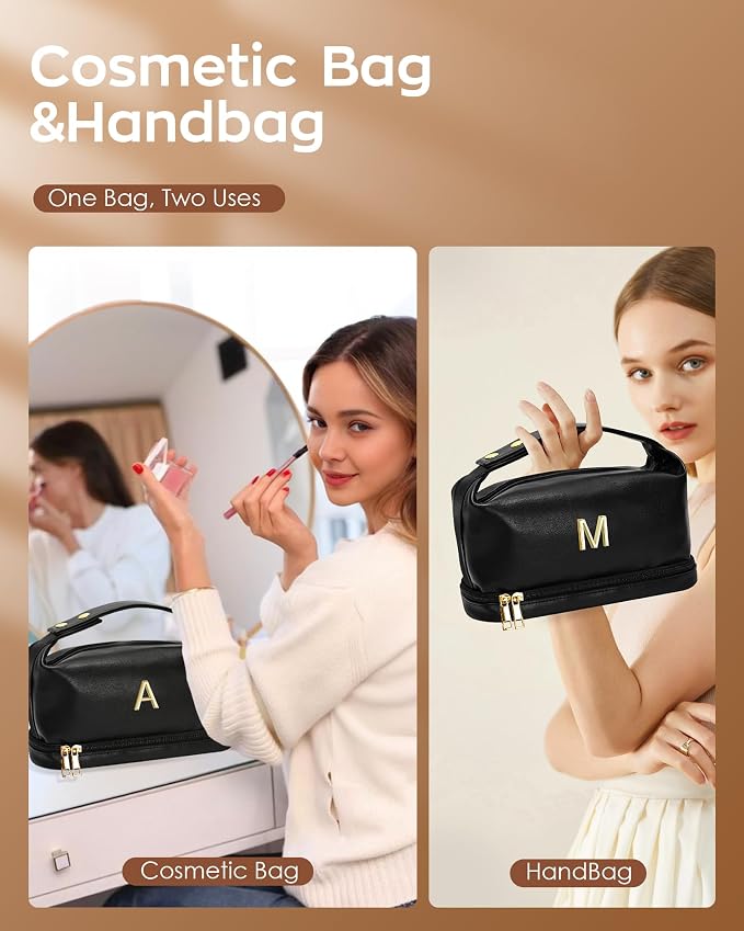 Gift Ideas, for Women 20S-Personalized Makeup Bags, Initial Bags - Image 6