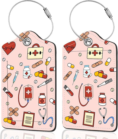 2Pack Luggage Tags for Suitcases, Cute Unique Pu Leather Cruise Luggage Tag by Unknown