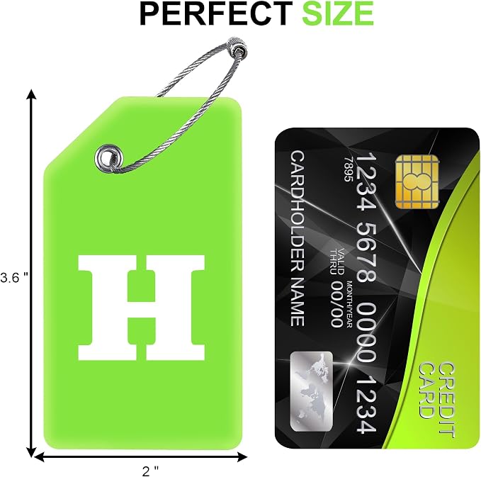 8 Pcs Luggage Tags for Suitcases, 26 Initial Letter Travel Luggage Baggage - Image 4